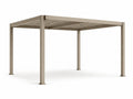 Aluminiowa pergola ogrodowa kwadratowa beżowa 300x300x250 cm