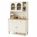 Kredens kuchenny z drewna sosnowego i MDF biały 180x100x40 cm